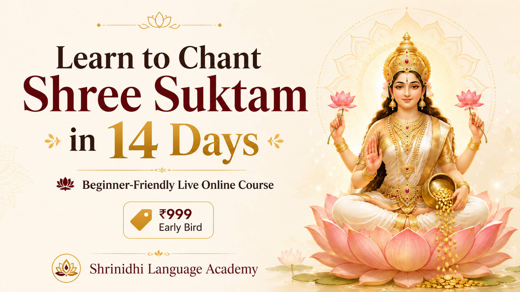 Learn to chant Shree Suktam in 14 days